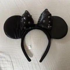 スタッズ付き ミニー カチューシャ 黒