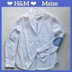 ❤︎H&M❤︎ 長袖シャツ ホワイト Mサイズ 　　　　　　　　　　　　　　　(23のサムネイル