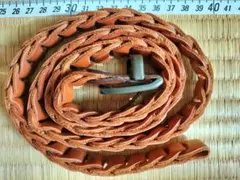 INOBUN★本革チェーンベルト 約96～98cm タン　茶色　牛革