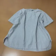 【なや様専用】杢薄グレー コットン 半袖シャツ