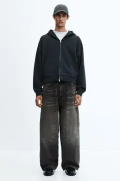 H&M SUPER BAGGY ブラックデニム 30/30円堂守着用