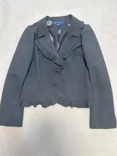 【極美品】エムズグレイシー フリル テーラード ジャケット グレー 38