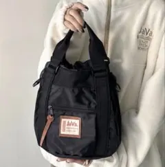 JaVa ブラック 2way ショルダーバッグ