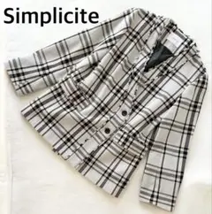 Simplicite シンプリシテェ ツイードジャケット チェック 2023SS