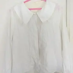 COZZA ホワイト長袖シャツ レース付き