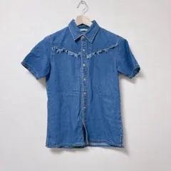 JEAN-COX デニム フリンジ ウエスタンシャツ デニムシャツ