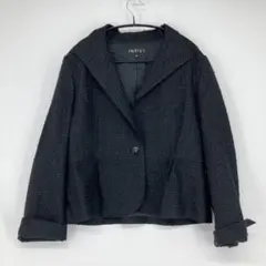 INDIVI インディヴィ テーラードジャケット ブラック 44サイズ