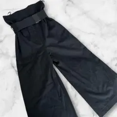 ハイウエスト ワイドパンツ