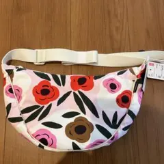 UNIQLO marimekko花柄　ラウンドミニショルダーバッグ ピンク