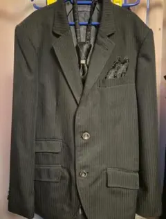ブラックストライプスーツ☆150