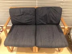 【肘掛け付】無印良品リビングでもダイニングでもつかえるソファチェア【発送日注意】のサムネイル