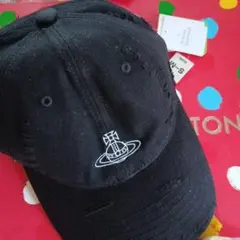 新品未使用　Vivienne Westwood ブラック S~Mダメージキャップ