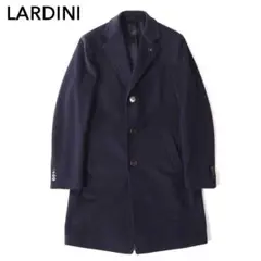 美品 ラルディーニ 現行タグ ブートニエール チェスターコート ネイビー 本切羽 美品 ラルディーニ 現行タグ ブートニエール チェスターコート