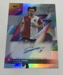 Topps Finest 上田綺世 直筆サインカード フェイエノールト、日本代表