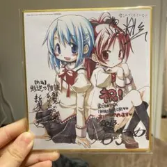 美樹さやか＆佐倉杏子　魔法少女まどかマギカ　劇場特典ミニ色紙