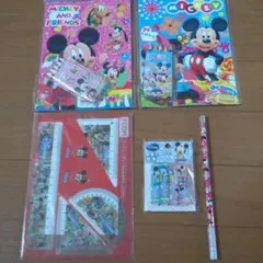 ミッキー ミニー ぬりえ 定規 鉛筆キャップ 鉛筆 5点 セット