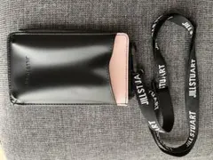 JILL STUART スマホショルダーバッグ ブラック/ピンク