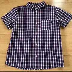 【Bebe】チェック柄 半袖シャツ