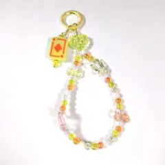 ビーズキーホルダー バッグチャーム トランプ ハート アリス風 推し活