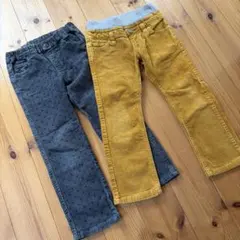 キッズ コーデュロイ　パンツ 長ズボン　2本セットのサムネイル