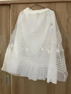 SM2 刺繍スカート ホワイト
