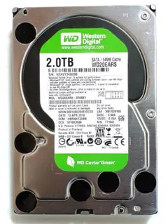 【動作良好】WD WD20EARS 3.5インチ HDD 2TB SATA♪
