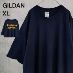 ギルダン　Tシャツ XL ネイビー 海外古着 半袖 アメカジ　無地