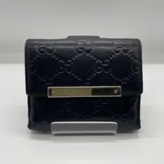 yys様 GUCCI グッチ シマ GG レザー コンパクトウォレット 財布