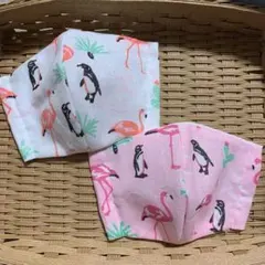 立体インナーマスク　接触冷感★フラミンゴセット