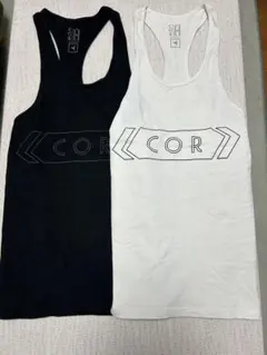 カネキン COR タンクトップ 2枚セット Sサイズ 白黒セット