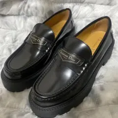 （新品未使用）靴袋付きChristian Dior プラットフォーム ローファー
