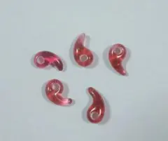 極小 勾玉 赤系 5個セット