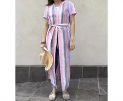 最終値下げ リネンコットンシャツワンピース GAP