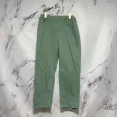 【スタジオクリップ】グリーン カジュアルパンツ コットン混紡 M