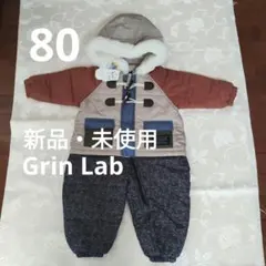 Grin Lab ジャンプスーツ　80　スキーウェア　つなぎ　上下　中綿　裏起毛