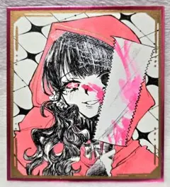 手描きイラスト オリジナル 桃ずきん 女の子のサムネイル