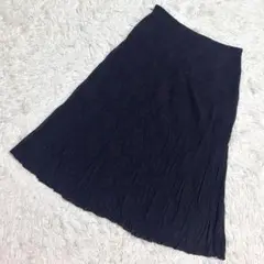 C.E.C.I.O✨美品　フレアスカート　ミディ丈　花柄　ブラック　（L）