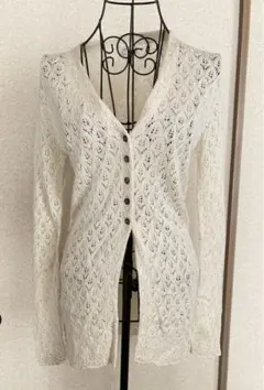 【ルーニィ】レース編みニットカーディガン