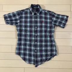 10.9 ポロバイラルフローレン ボタンダウンシャツ チェック 刺繍 M