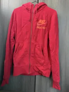 NIKE ジップアップパーカー レッド Sサイズ