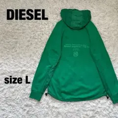 ディーゼル DIESEL スウェットパーカー バックプリント 切り替え ジップ