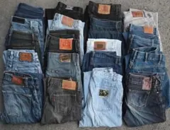 最終価格☆ デニムパンツ ジーンズまとめ売り 20本 リメイク素材 ハンドメイド