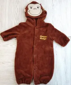 おさるのジョージ フード付きロンパース　50〜70cm