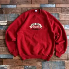 メキシコ製90s ラッセル GEORGIA MOM スウェット 赤 ヴィンテージ