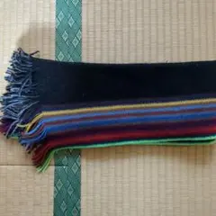 Paul Smith ブラック マルチカラー マフラー