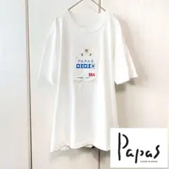 【美品】 papas ベア パッチワーク Tシャツ