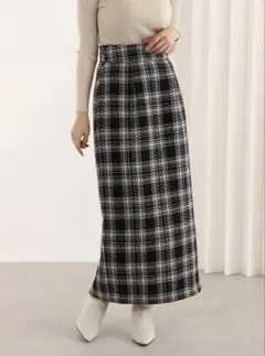 新品未使用タグ付きfifth フィフス　チェック柄サイドスリットタイトスカート