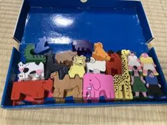 ベネッセ子供チャレンジ木製動物と人形の知育玩具セット