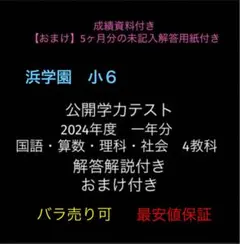 2025年最新】浜学園 小6 復習テストの人気アイテム - メルカリ
