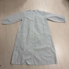 ストライプ 長袖 シャツワンピース